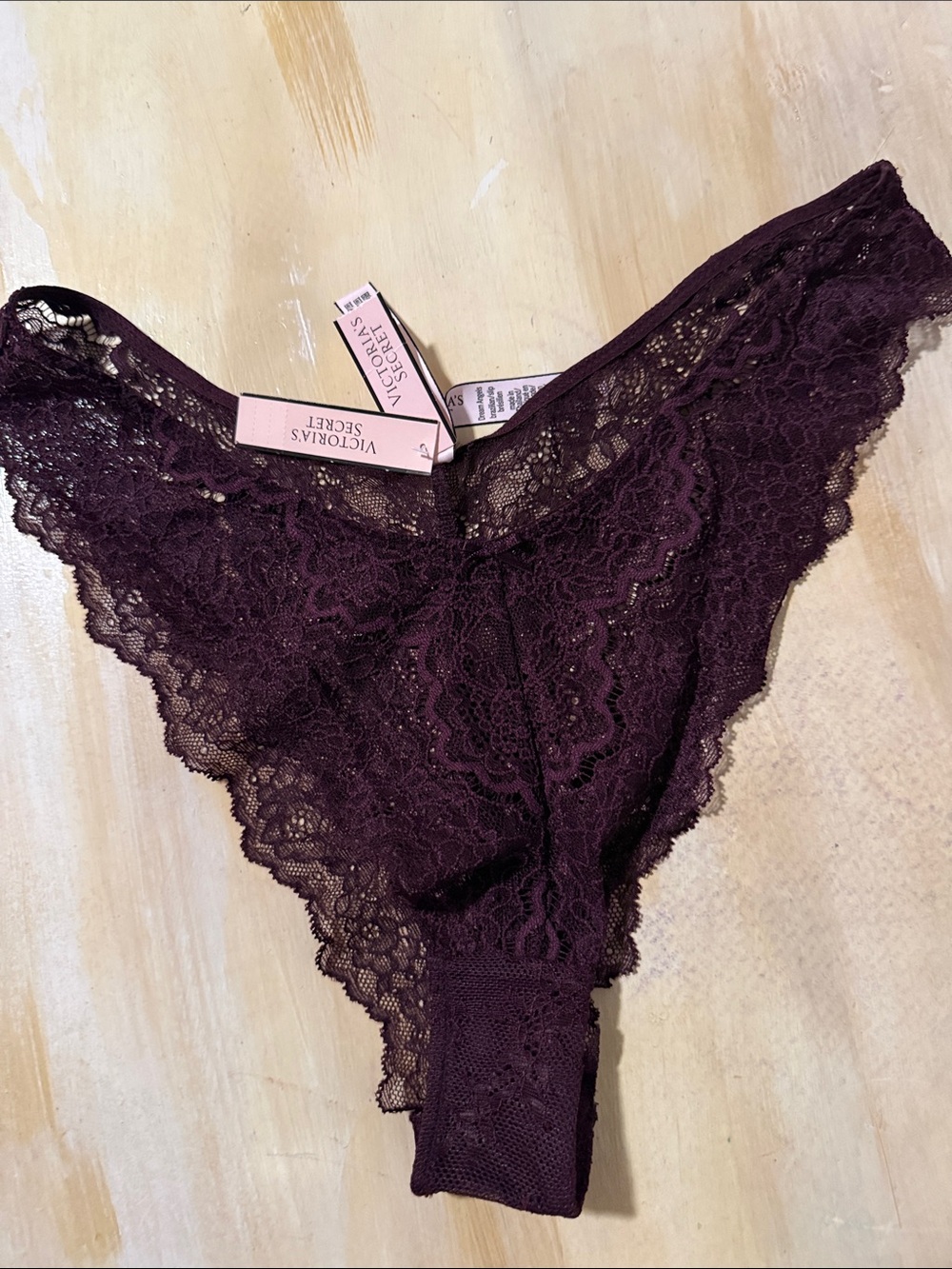 Victoria's Secret  Dream Angels Deep Plum Lace Bikini
